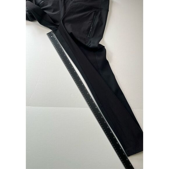 Athleta Headlands Hybrid Tight Zip Pockets Zip Back Ankle Black Size 10 353469 - Picture 9 of 11